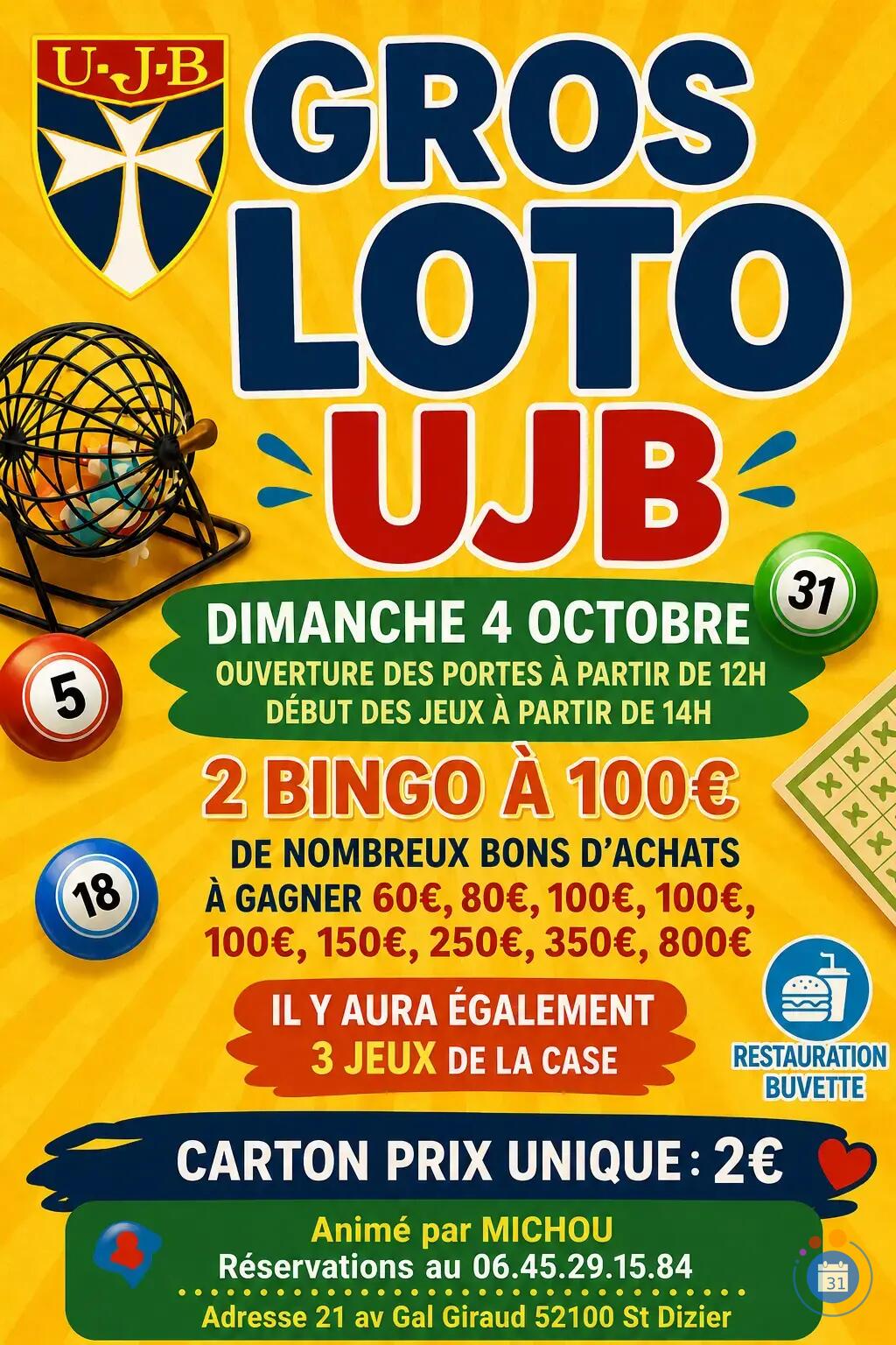Image Gros Loto UJB St Dizier (photo 1)