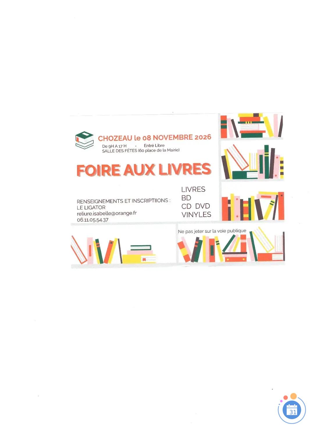 Image 2 ème Foire aux livres, BD, CD, DVD, vinyles (photo 1)