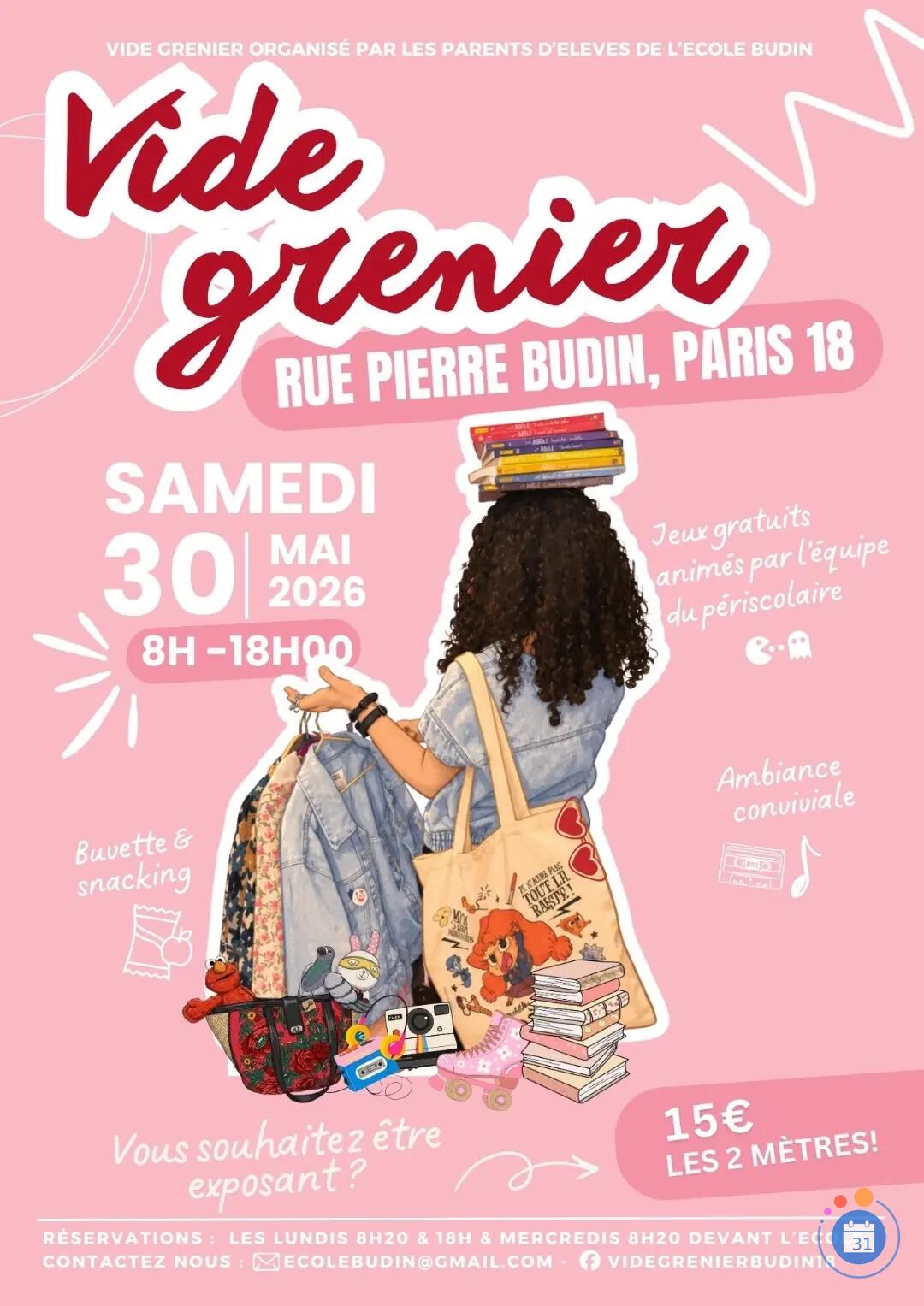 VIDE GRENIER ECOLE BUDIN