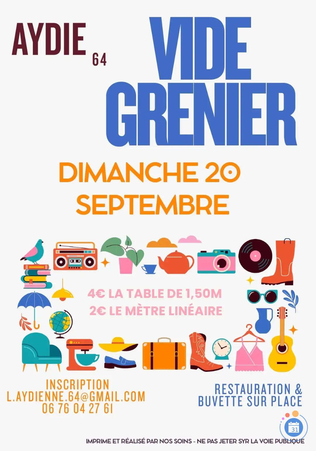 Image Vide grenier organisé par l'Aydienne (photo 1)
