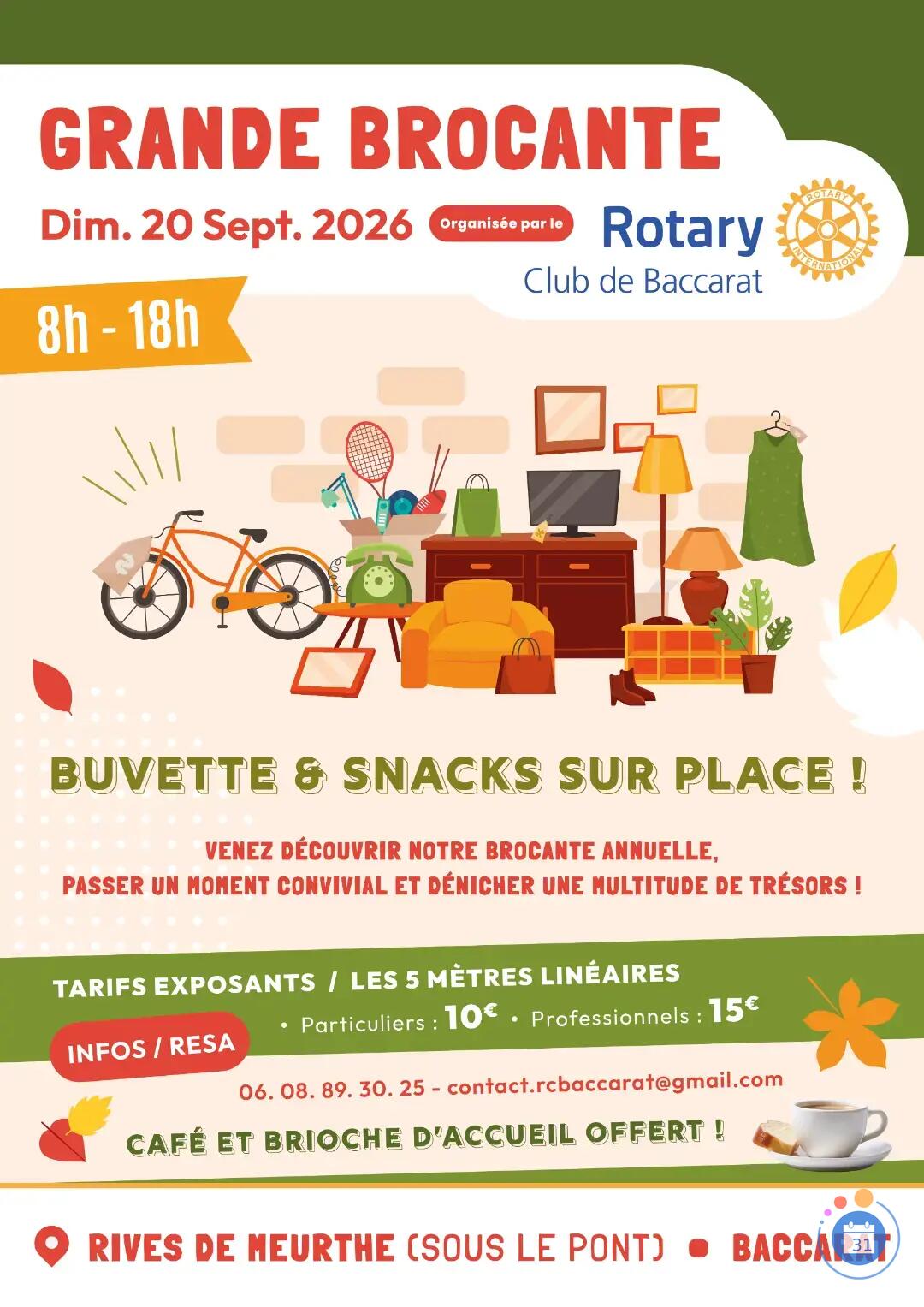 Image BROCANTE DU ROTARY BACCARAT (photo 1)