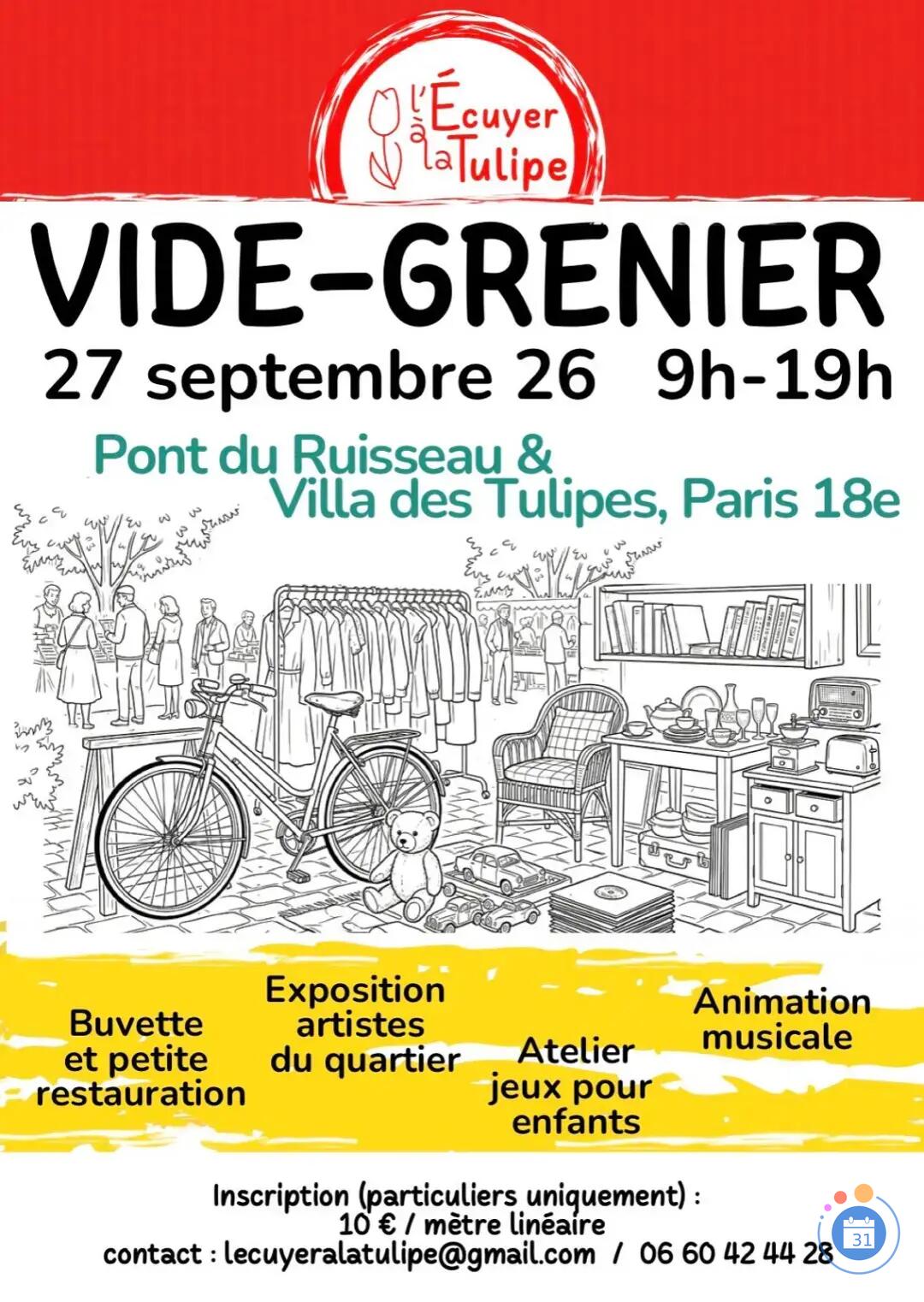 Image Vide-greniers de l'association L'Ecuyer à la Tulipe (photo 1)