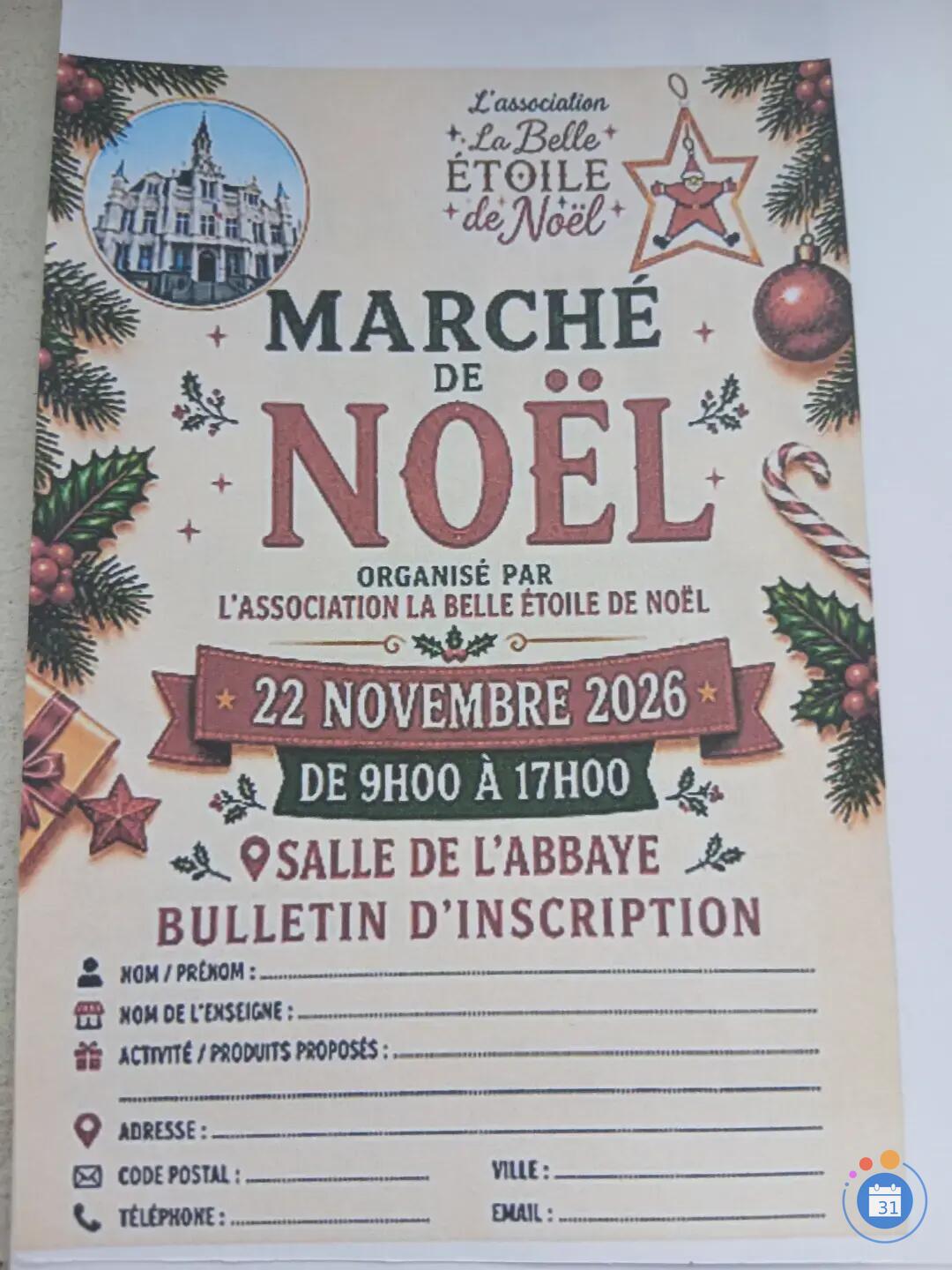 Image Marché de noël de l association la belle étoile de noël (photo 1)