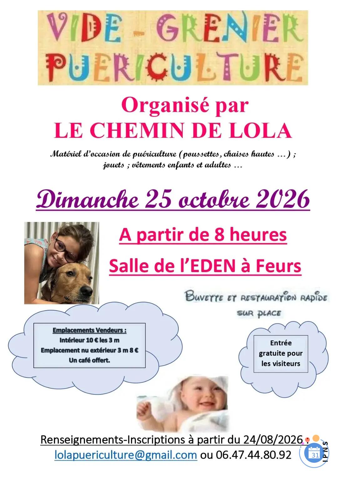 Image Vide Grenier puériculture du Chemin de Lola (photo 1)