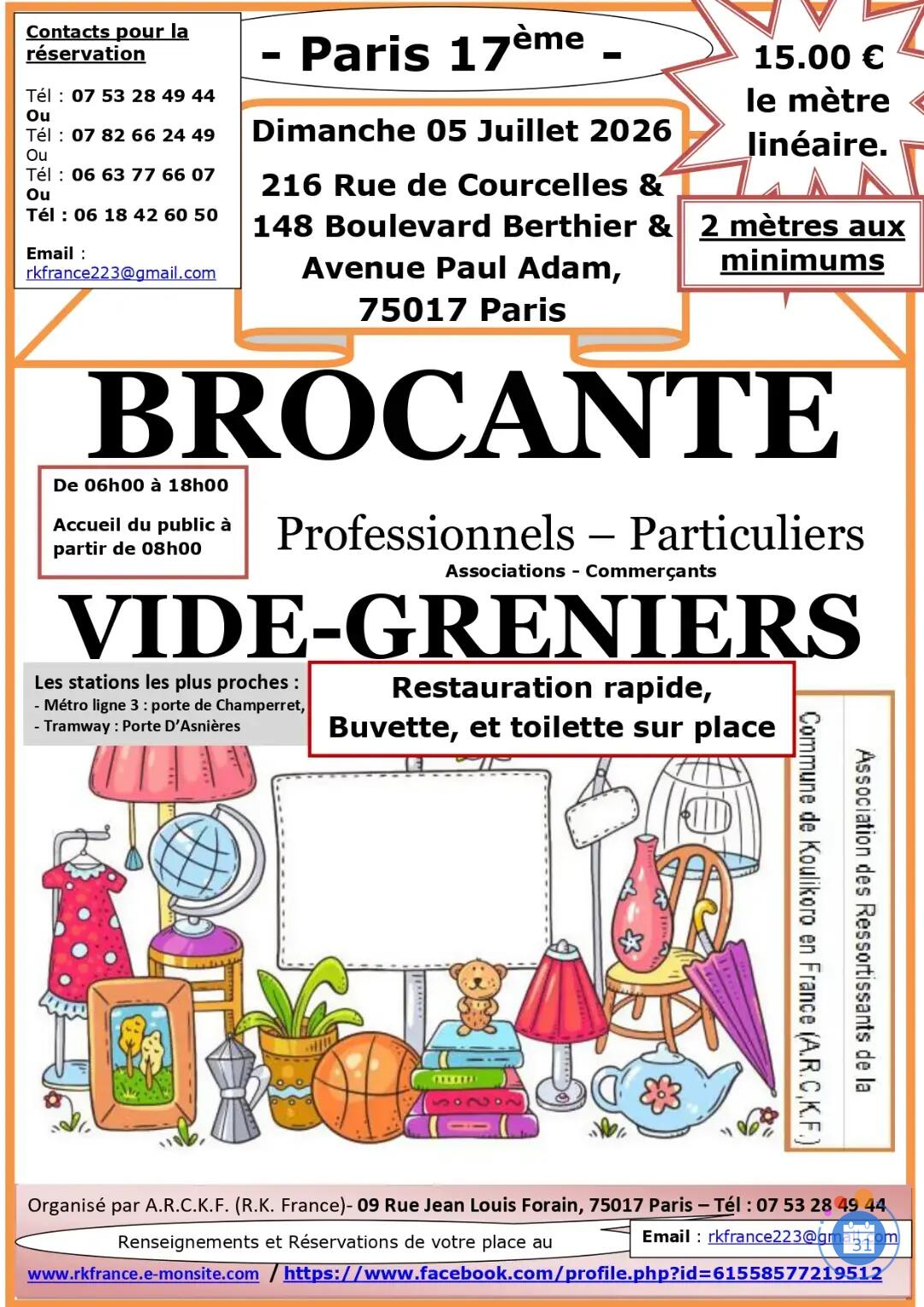 Rue Courcelles, Avenue Paul Adam et Boulevard Berthier
