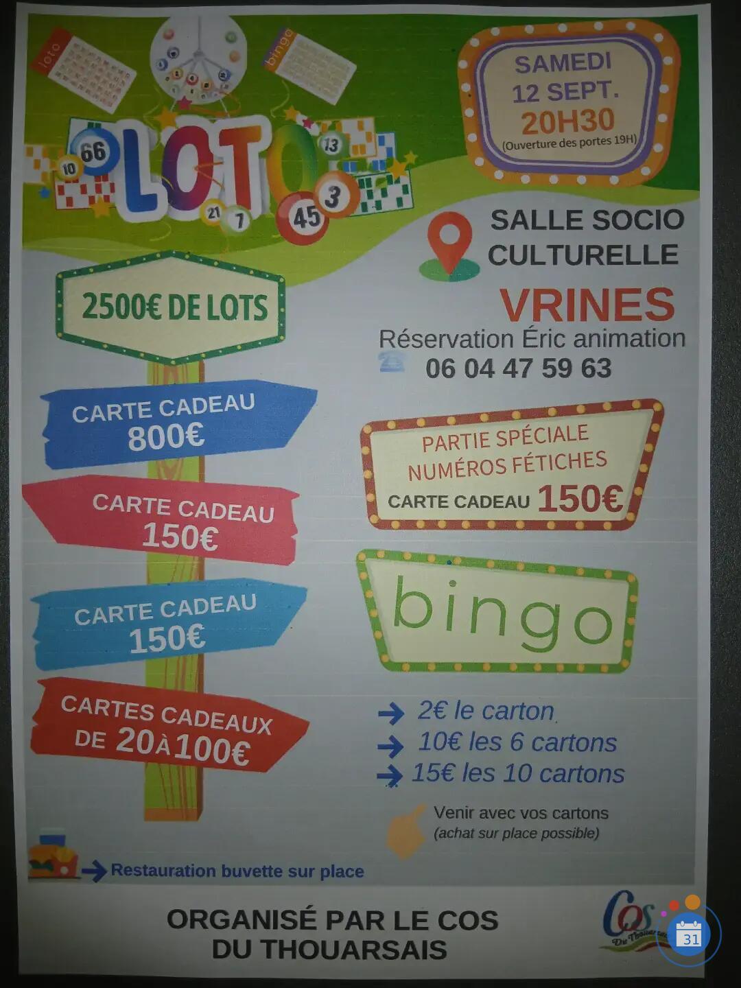 Image LOTO DU COS DU THOUARSAIS (photo 1)