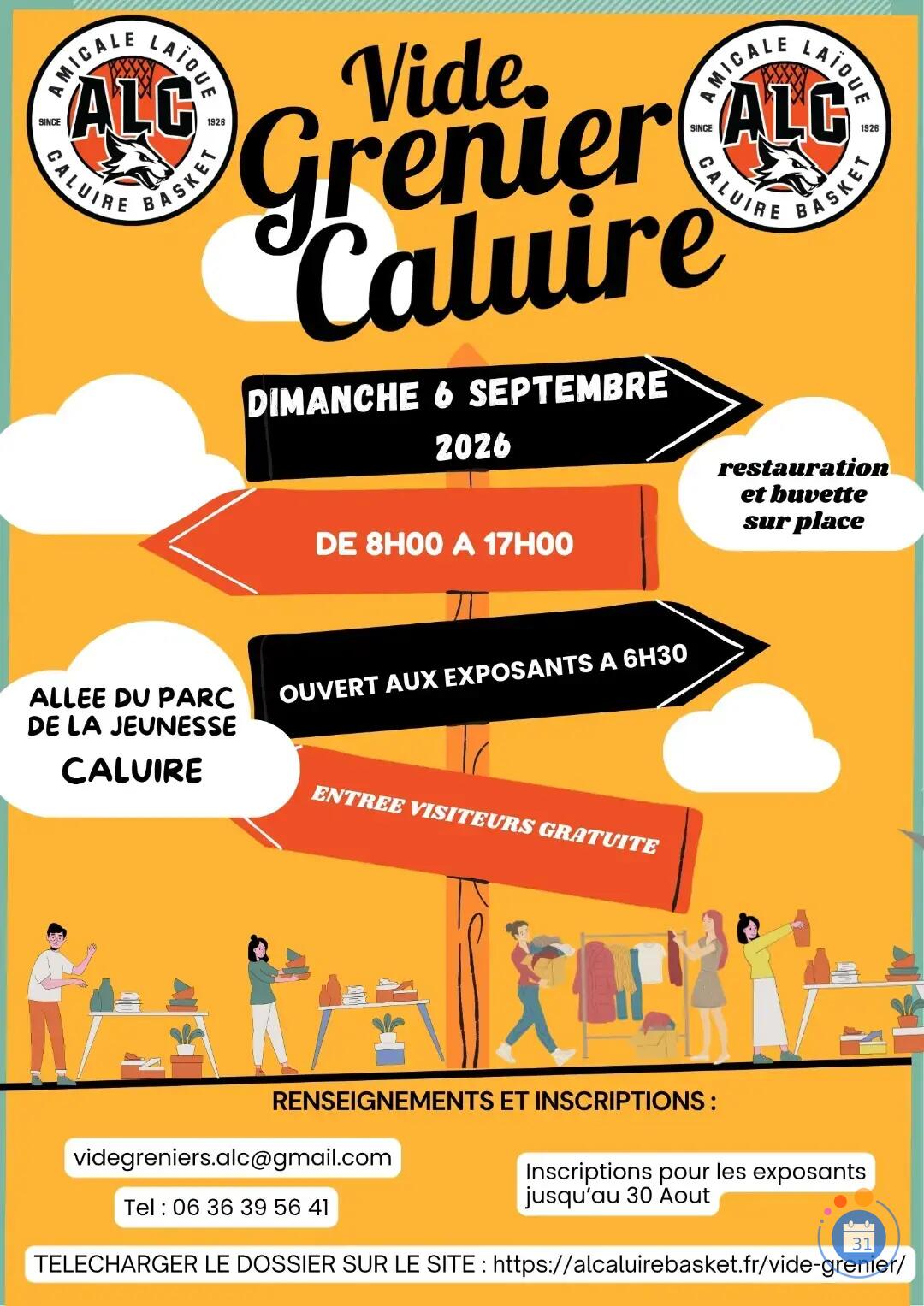 Image Vide Greniers de l'AL Caluire Basket (photo 1)