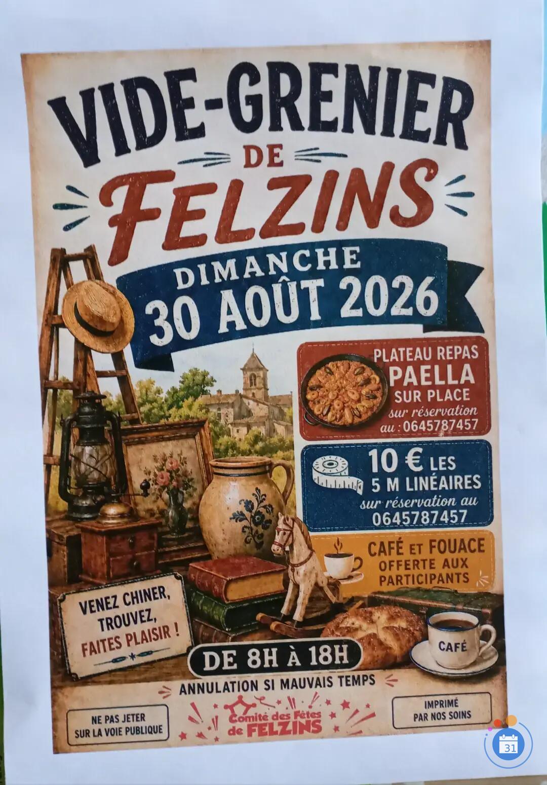 Image VIDE GRENIER A FELZINS (photo 1)