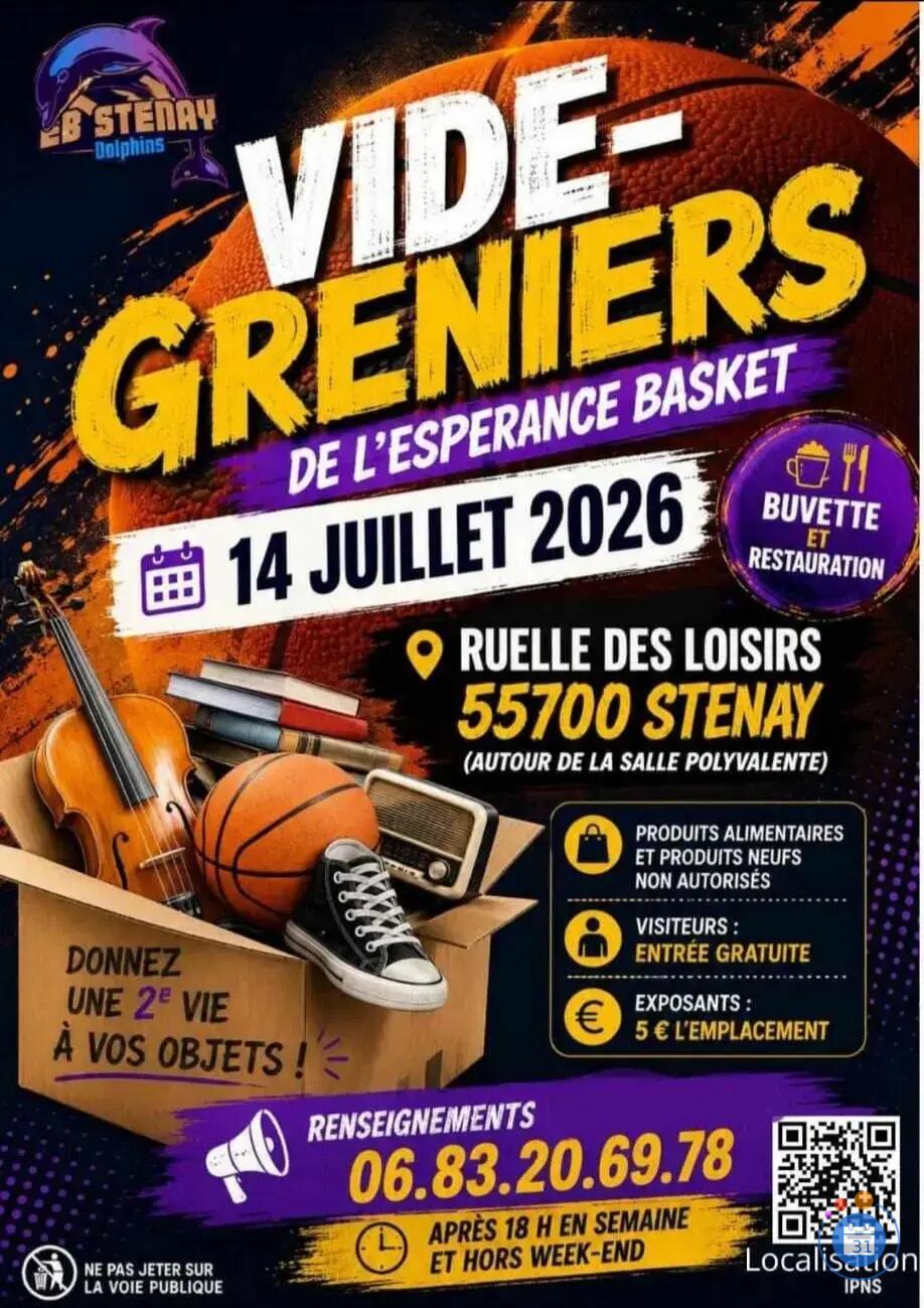 Image Vide grenier de l'Espérance Basket de Stenay (photo 1)