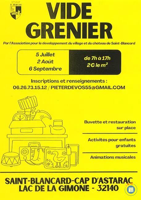 Image Vide grenier pour l'association du développement du village et du château (photo 1)