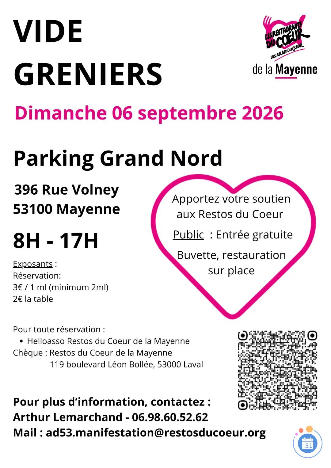 Image Vide Grenier des Restos du Coeur de la Mayenne (photo 1)
