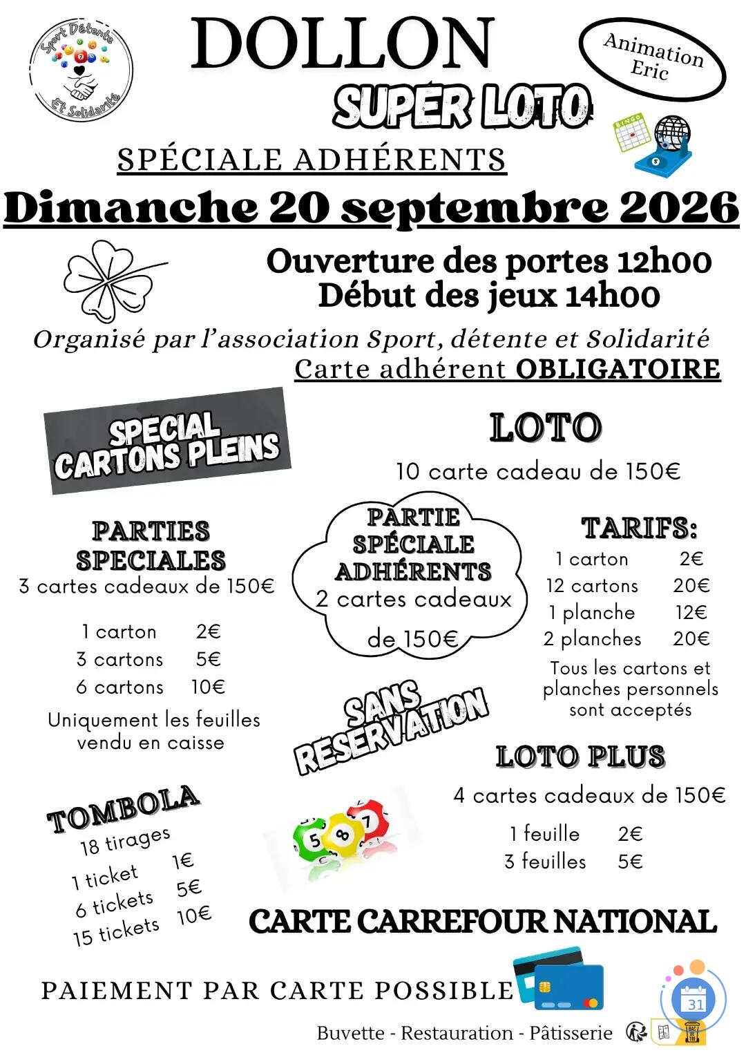 Image Super lotos Spécial Adhérent , Spécial cartons pleins (photo 1)