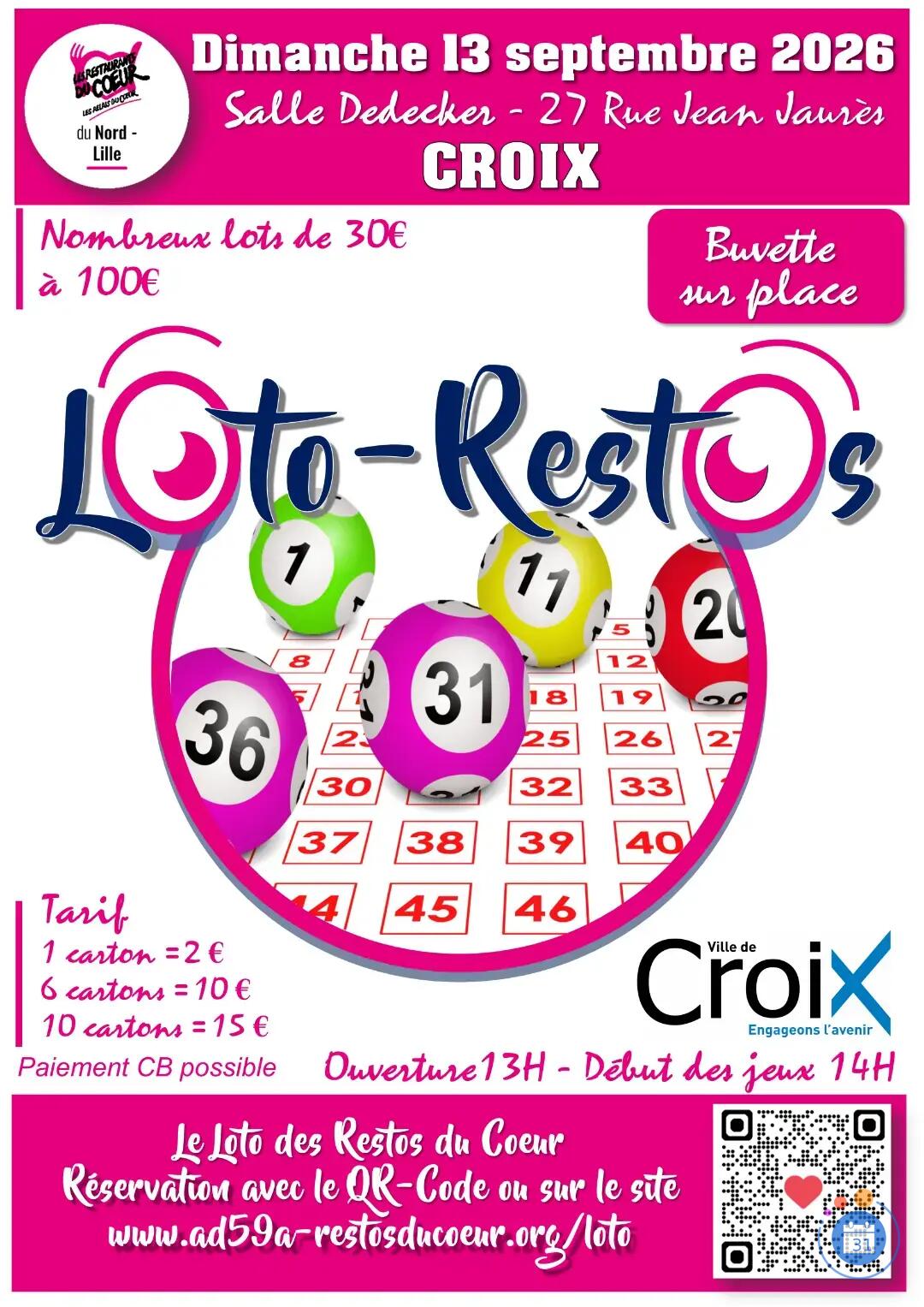 Image 1er LOTO DES RESTOS DU COEUR (photo 1)
