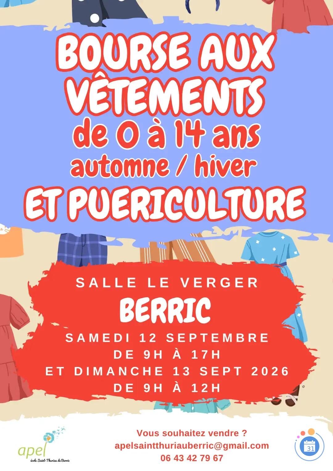 Image Bourse aux vêtement automne hiver et puériculture (photo 1)