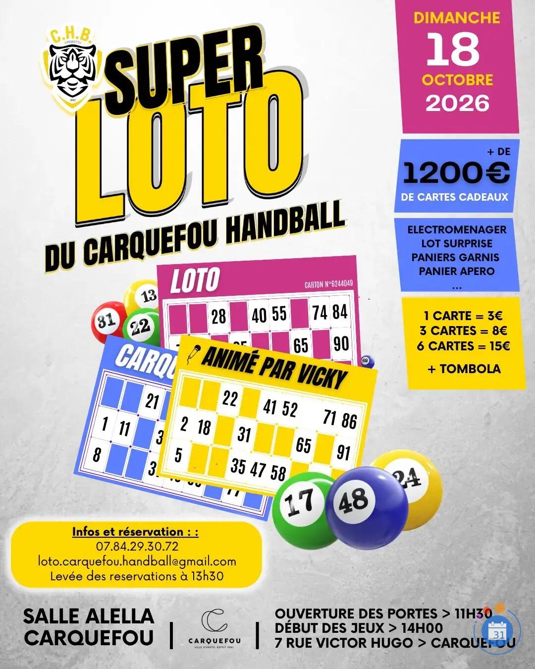 Image Super Loto du Carquefou Handball (photo 1)
