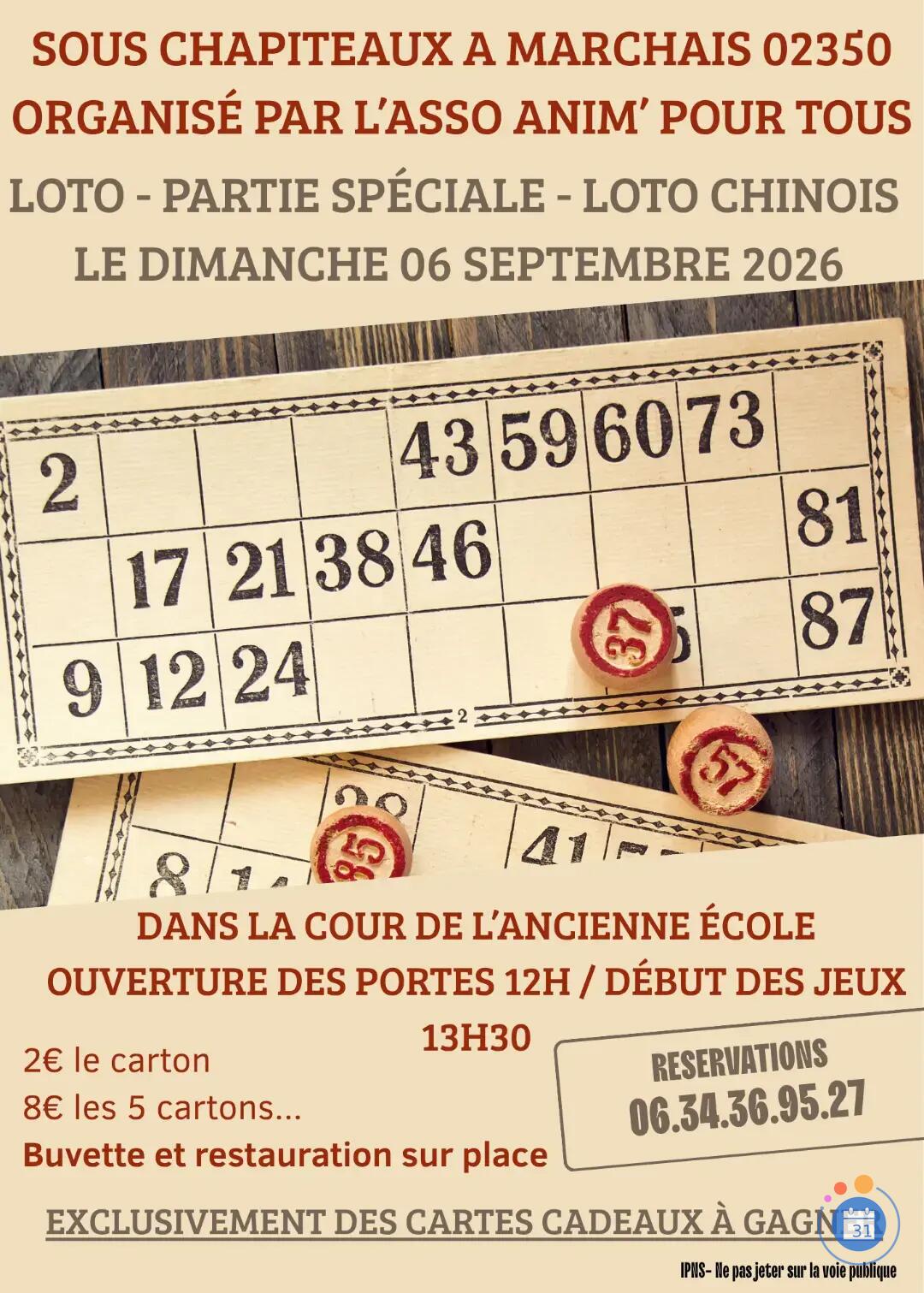 Image LOTO SOUS CHAPITEAUX (photo 1)