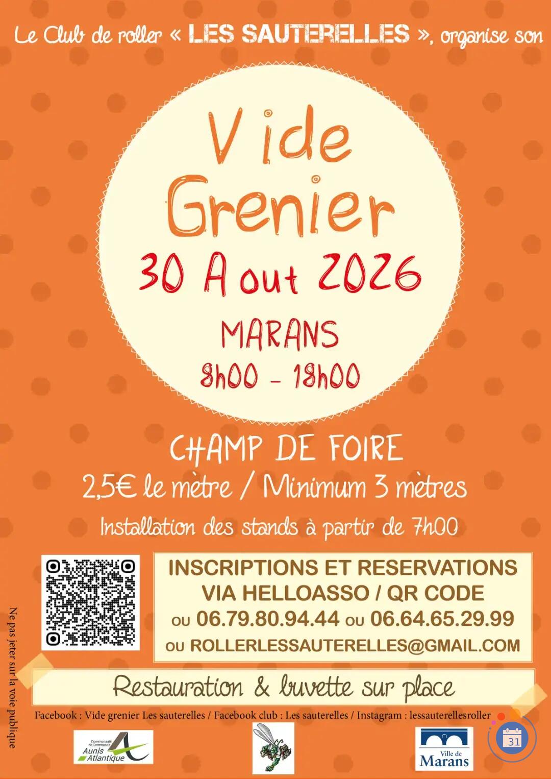 Image Vide grenier 2026 - club roller les sauterelles (photo 1)
