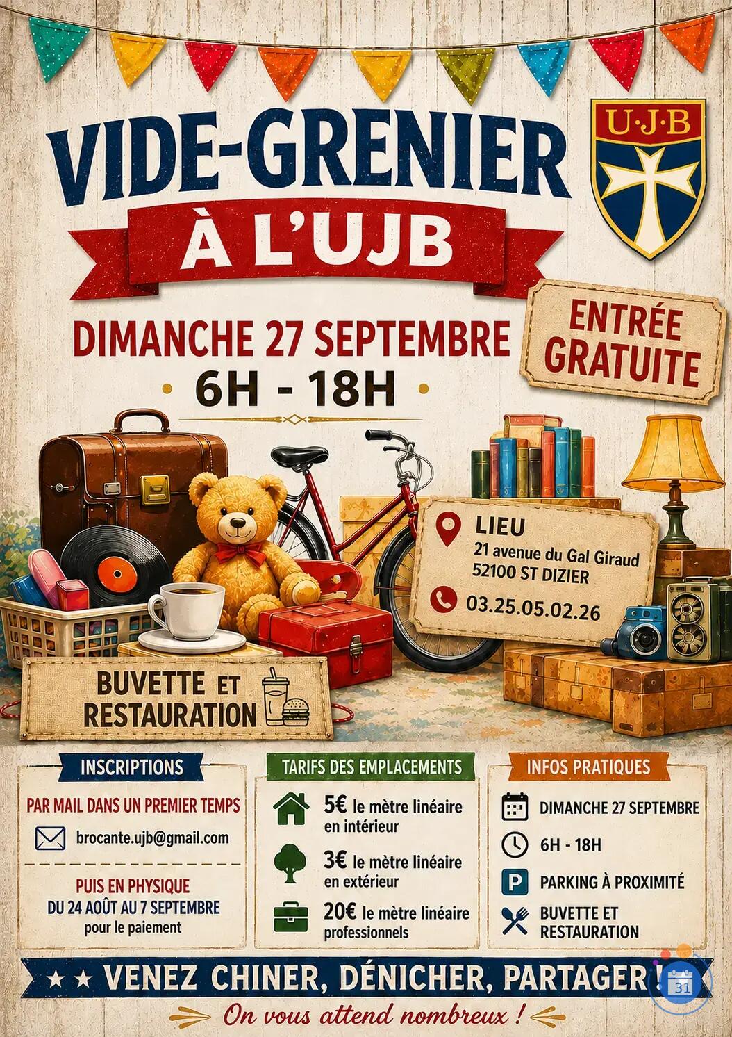 Image VIDE GRENIER à L'UJB (photo 1)