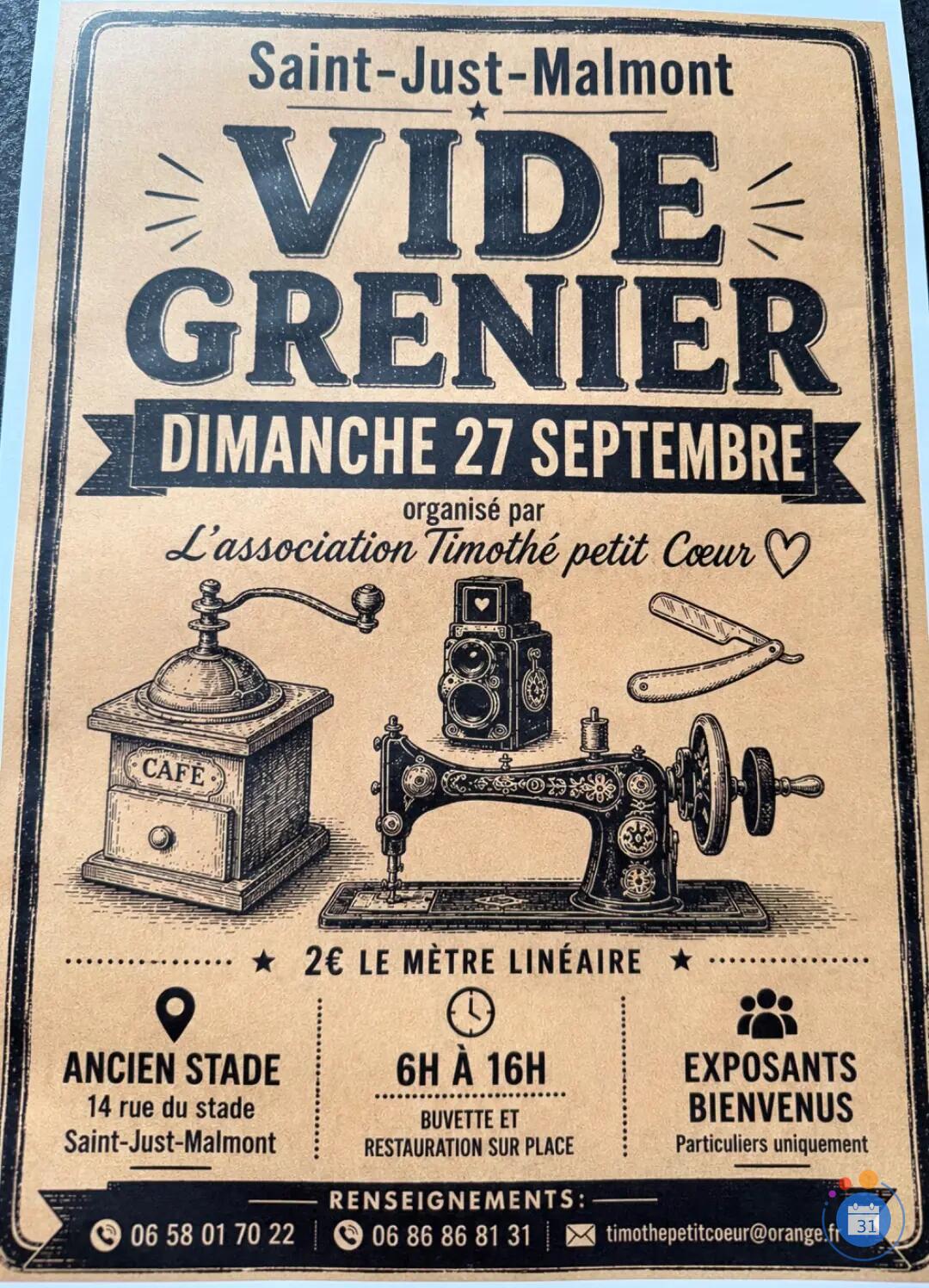 Image Vide grenier de l’association Timothé Petit cœur (photo 1)