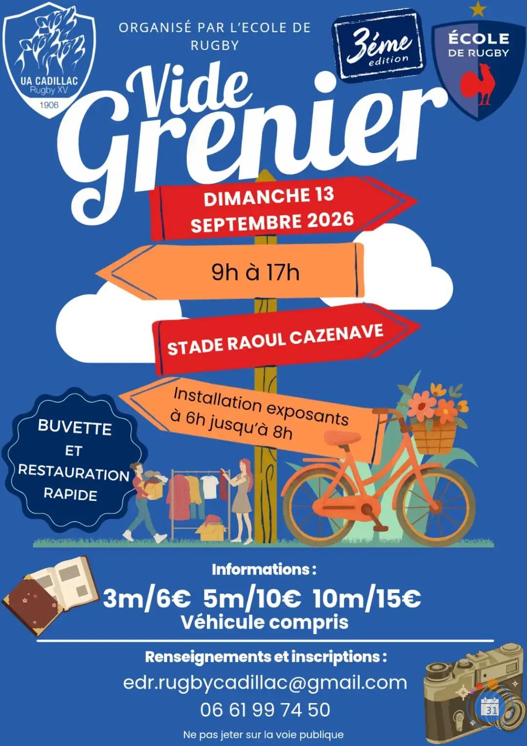 Image VIDE GRENIER UA CADILLAC RUGBY (photo 1)