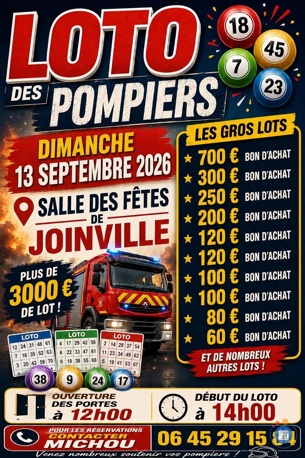 Image Loto des sapeurs pompiers Joinville (photo 1)