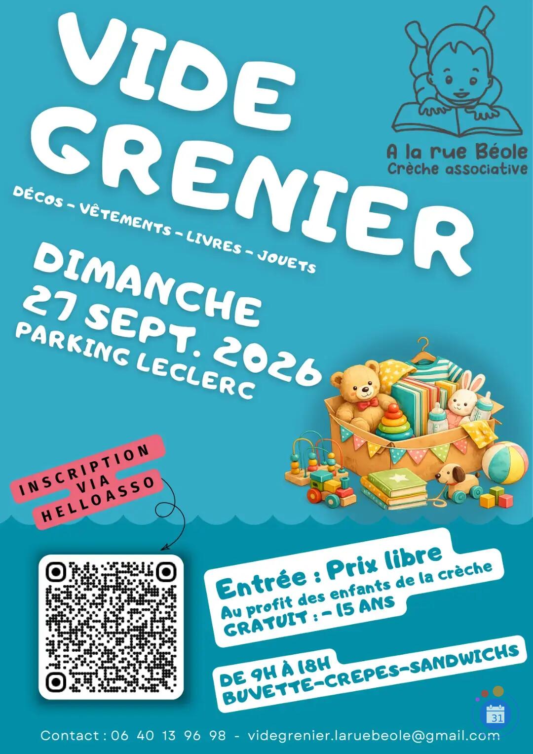 Image Vide grenier crèche à la rue béole (photo 1)
