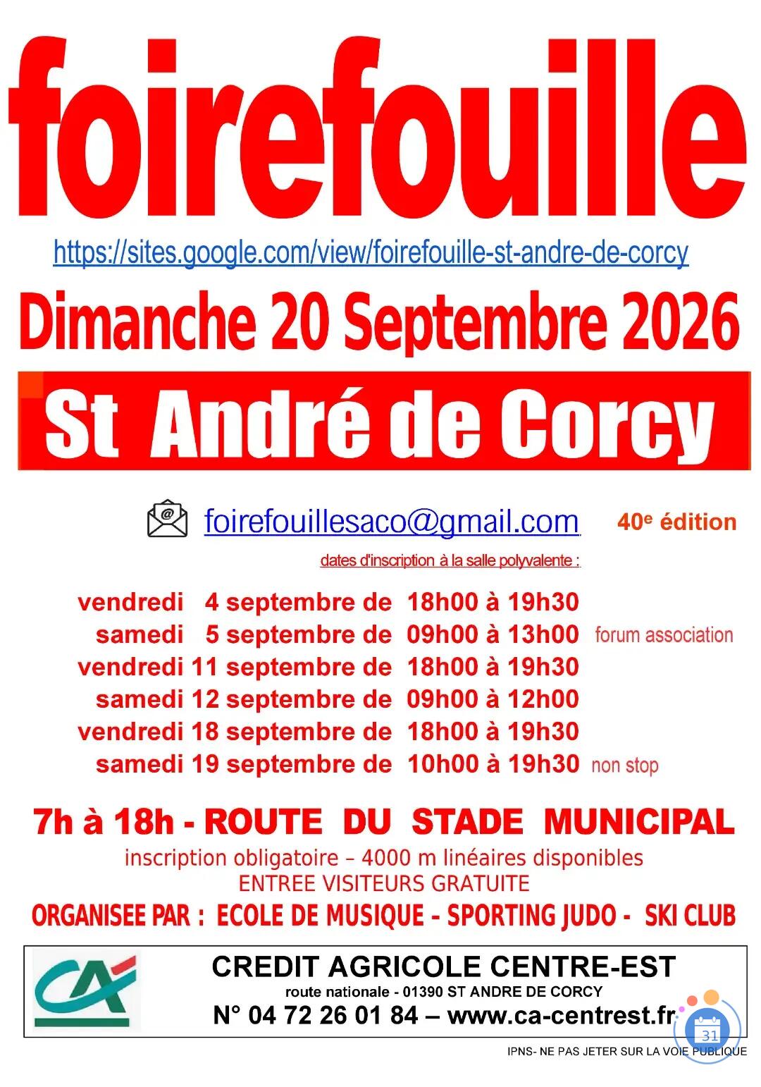 Image FOIREFOUILLE DE ST ANDRE DE CORCY (photo 1)