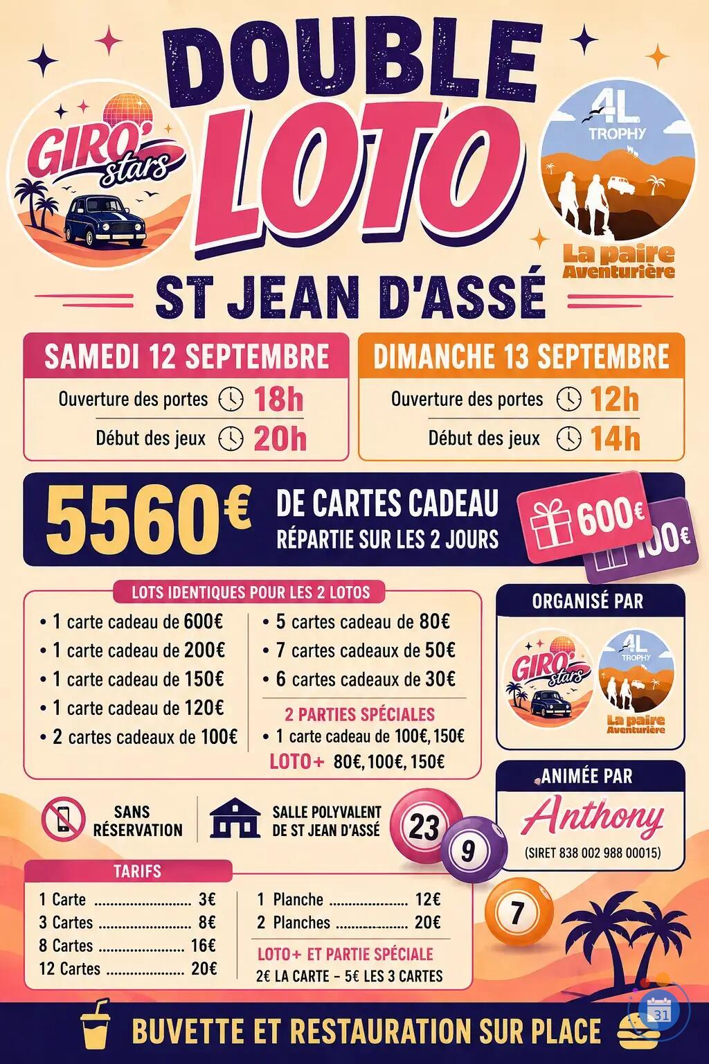 Image double loto organisée par la paire aventurière et giro' stars (photo 1)