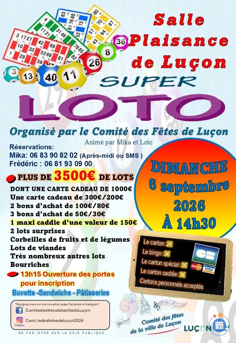 Image Super loto organisé par le Comité des Fêtes de Luçon (photo 1)