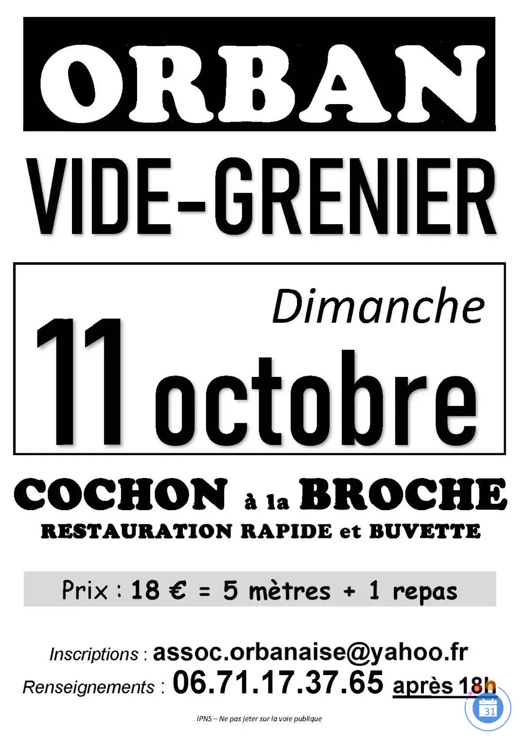 Image Vide grenier d'ORBAN (photo 1)