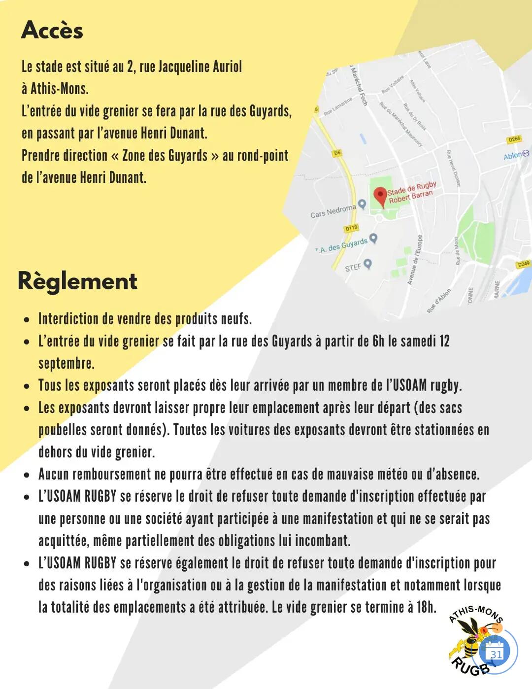 Image vide grenier USOAM rugby (photo 2)