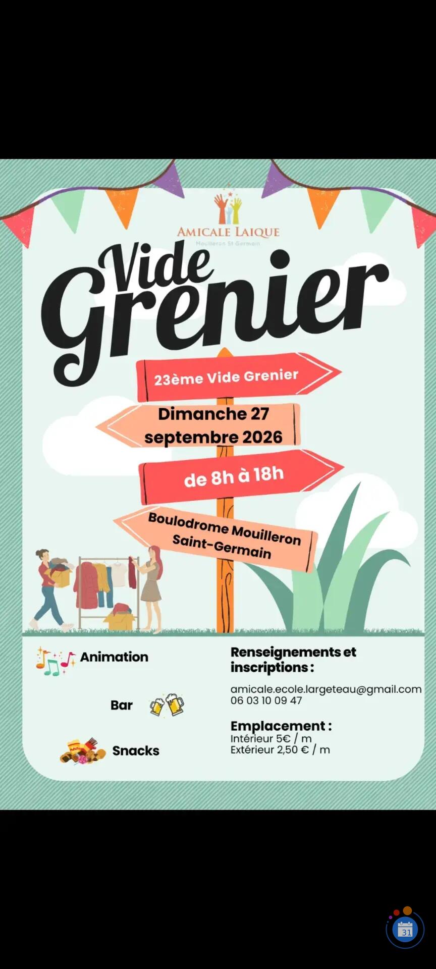 Image Vide grenier Amicale laïque (photo 1)