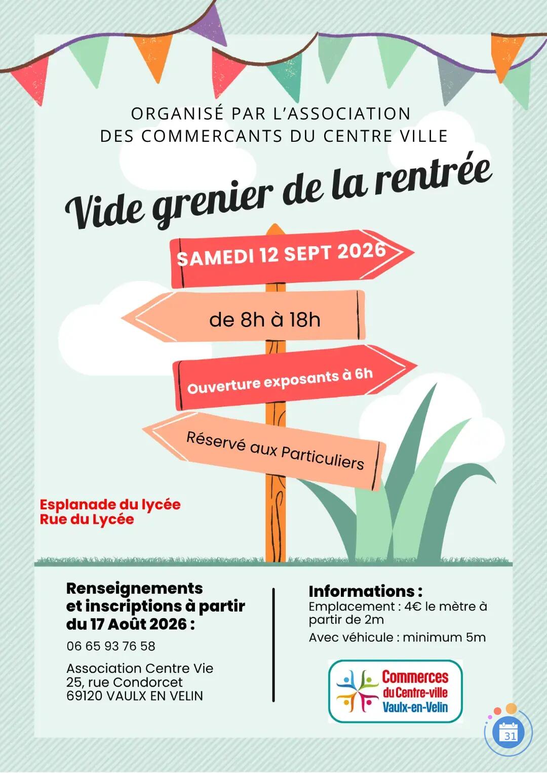 Image BRADERIE ET VIDE GRENIER DE LA RENTREE (photo 1)