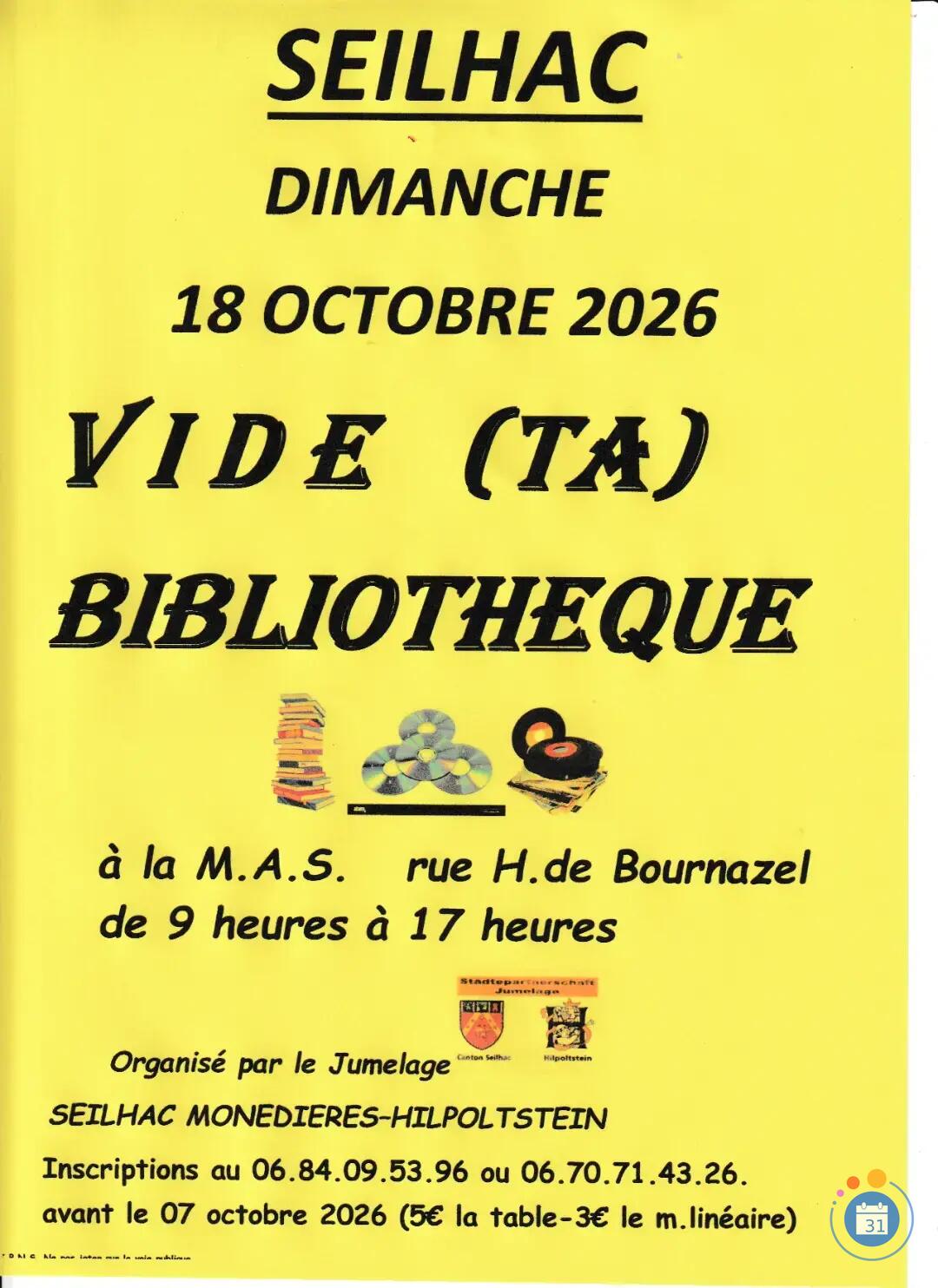 Image VIDE TA BIBLIOTHEQUE (photo 1)