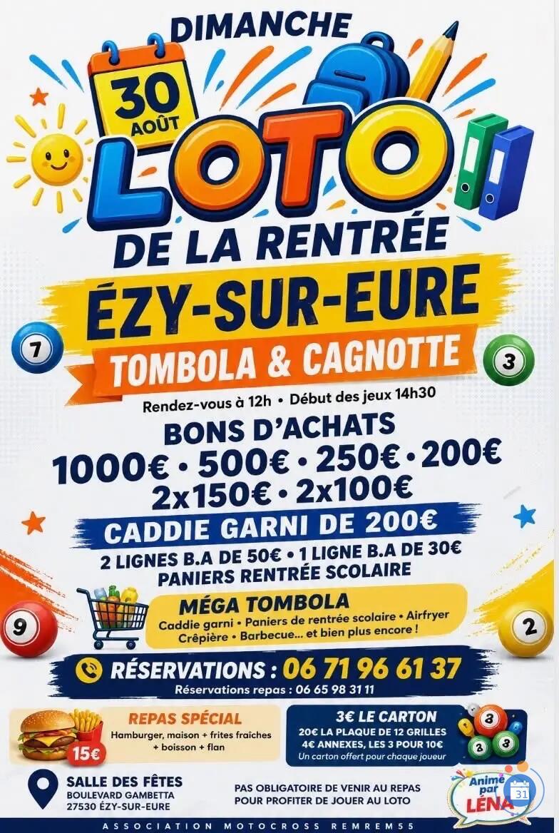 Image MEGA LOTO DE LA RENTRÉE – ÉZY-SUR-EURE (photo 1)
