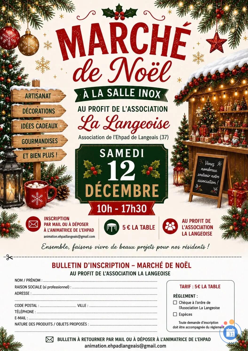 Image Marché de Noël Ehpad le Langeois (photo 1)