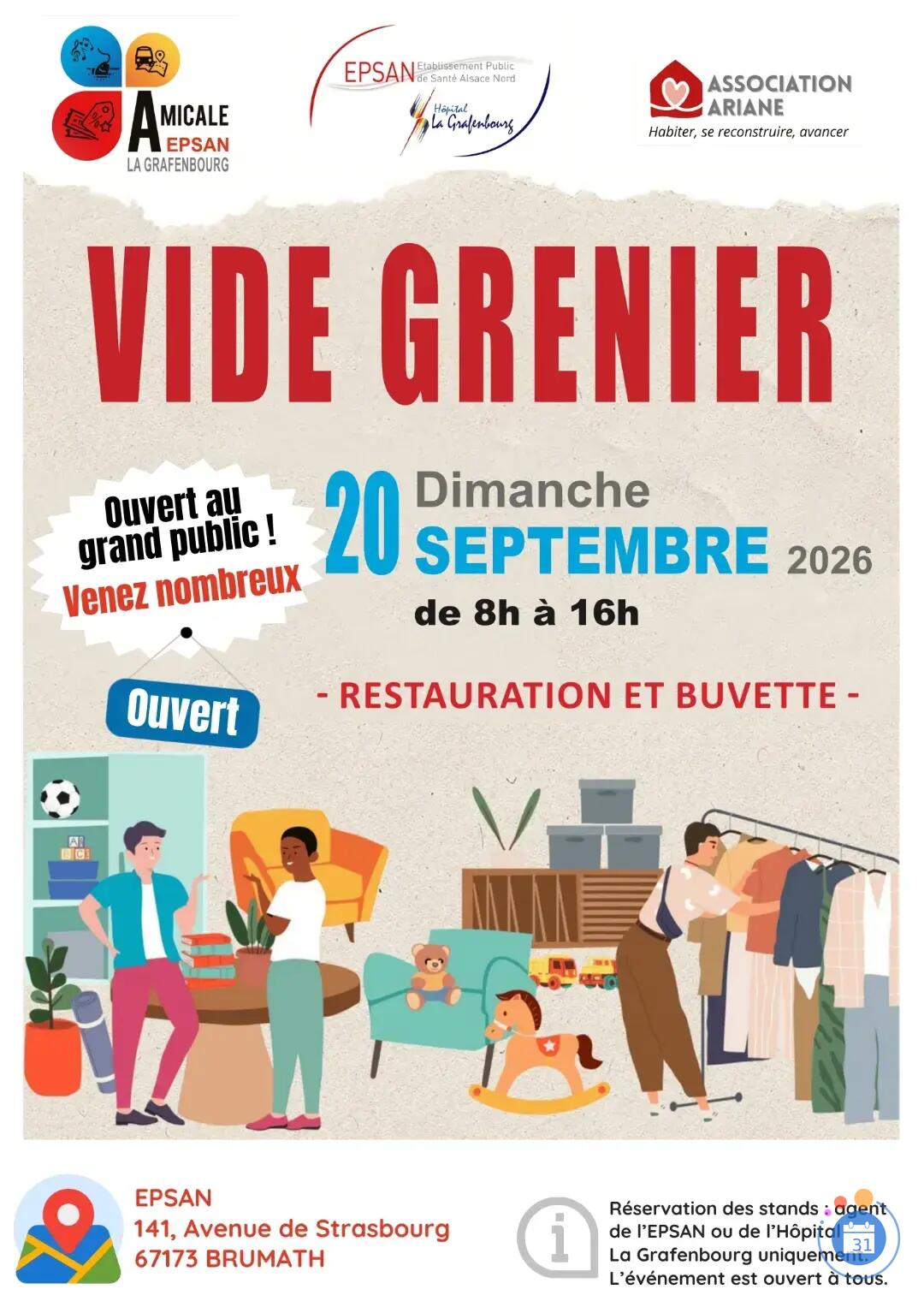 Image Vide grenier de l'EPSAN et de l'Hôpital La Grafenbourg (photo 1)