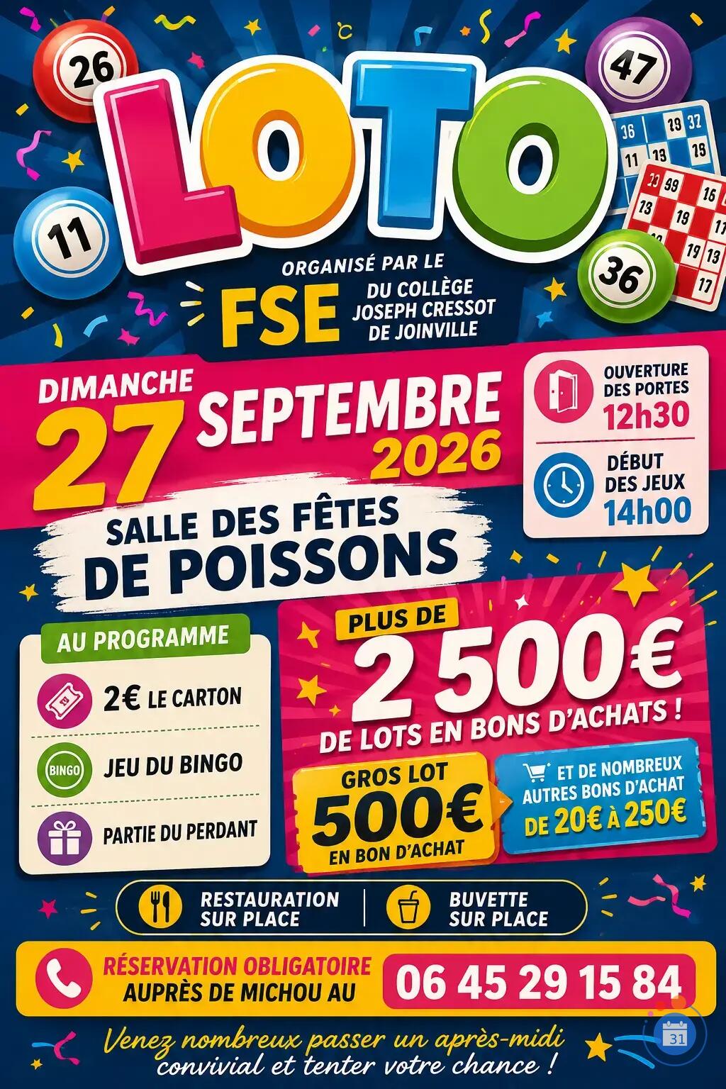 Image Loto du F.S.E. du collège Joseph Cressot (photo 1)