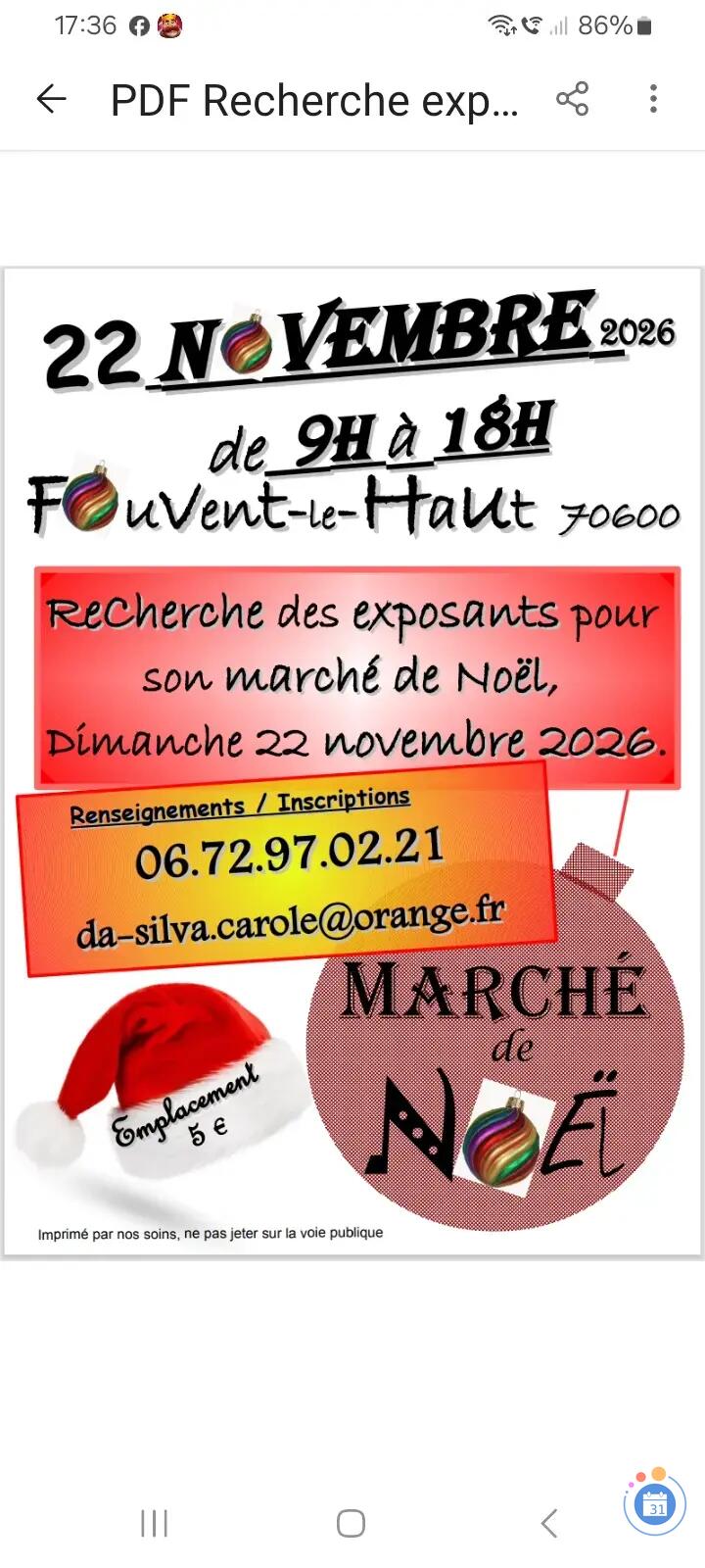 Image Marché de Noël Fouvent Le Haut (photo 1)