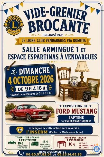Image Vide-grenier brocante Lions club Vendargues (photo 1)