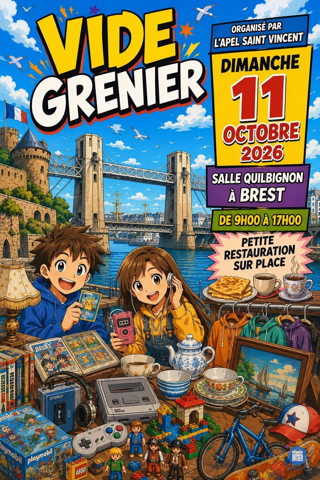 Image Vide grenier APEL Saint Vincent Brest (photo 1)