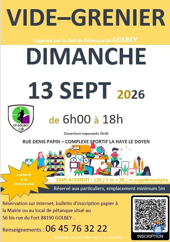 Image Vide grenier club pétanque Golbey (photo 1)