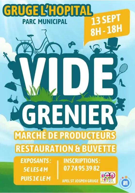 Image Vide grenier Grugé L'Hopital - marché producteurs (photo 1)