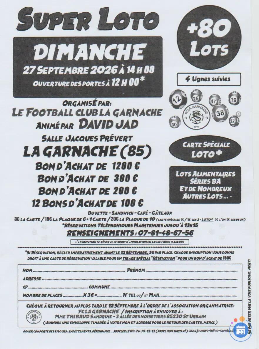 Image SUPER LOTO animé par David jad (photo 1)