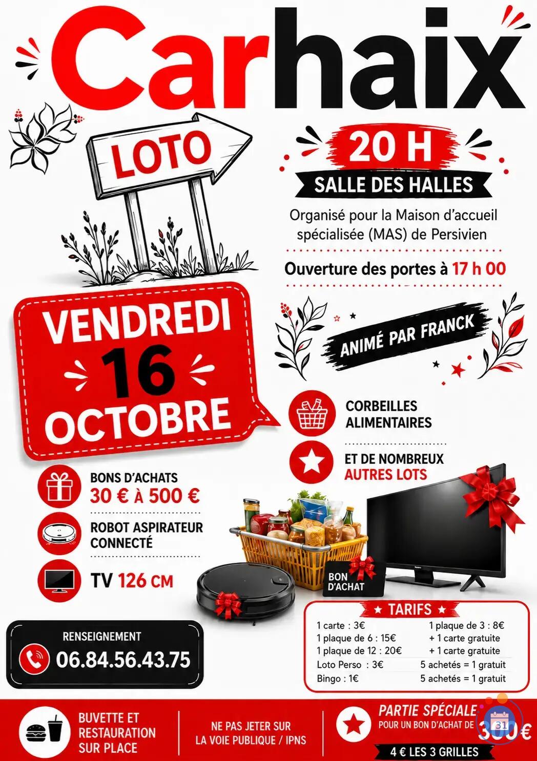 Image Loto Organisé pour la Maison d’accueil spécialisée (MAS) de Persivien (photo 1)