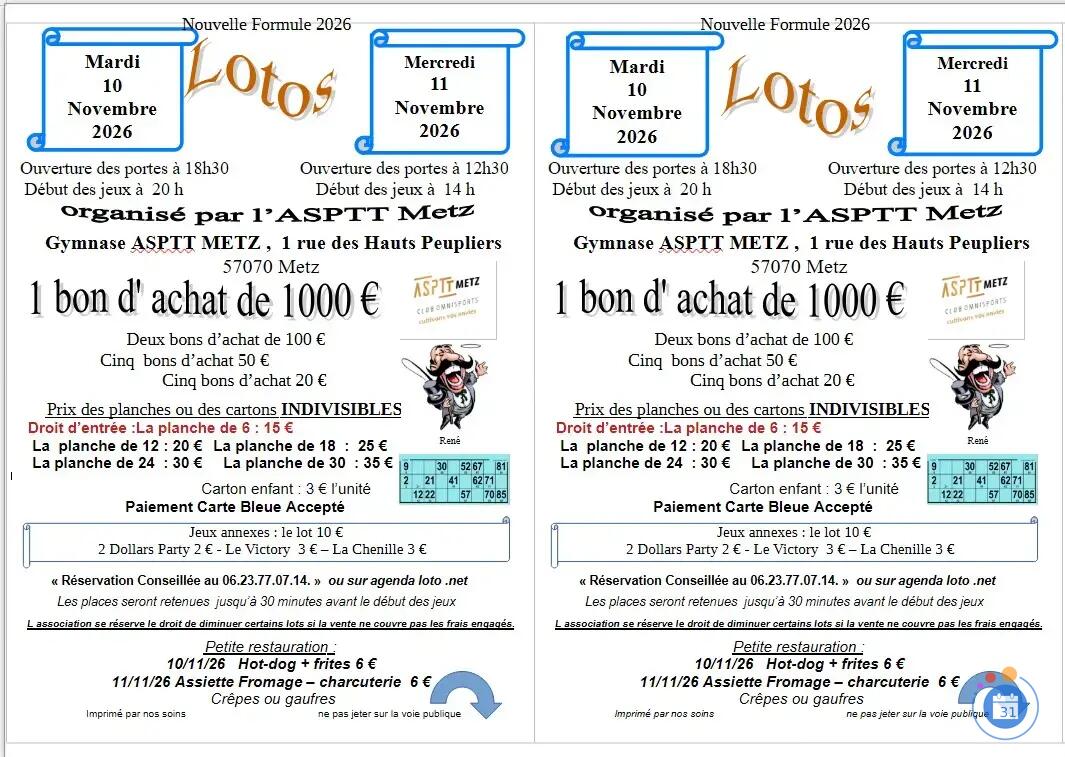 Image Loto de l'ASPTT Metz (photo 1)