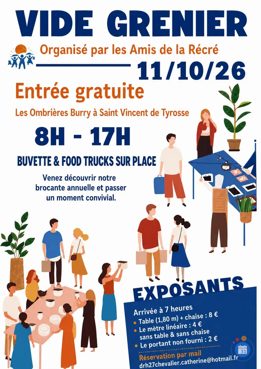 Image VIDE-GRENIER DIMANCHE 11 OCTOBRE 2026 (photo 1)