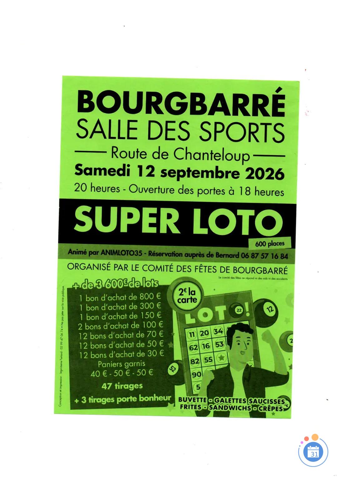 Image Super Loto Animé par Bernard Animloto35 (photo 1)