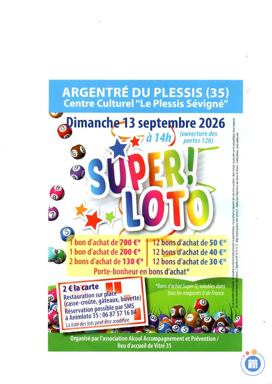 Image Super Loto Animé par Bernard Animloto35 (photo 1)