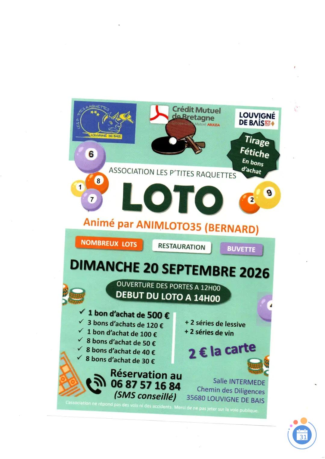 Image Loto Animé par Bernard Animloto35 (photo 1)